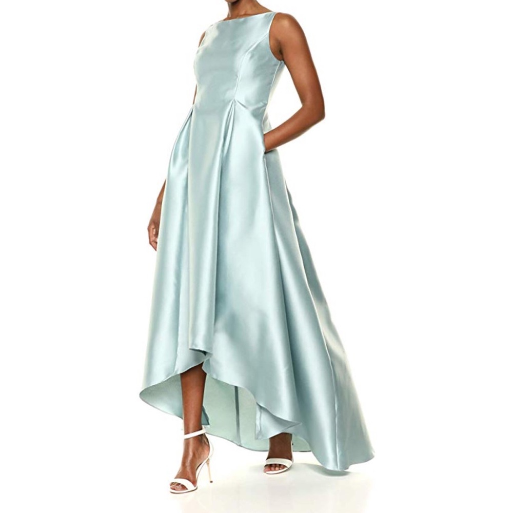SOLD🎉. Adrianna Papell High Low Mikado Ball Gown V Back